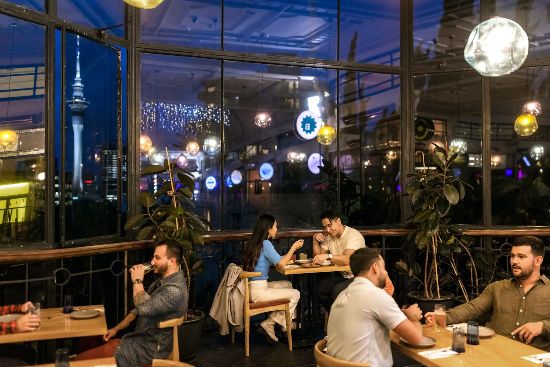 Image of a restaurant overlooking Auckland Harbour