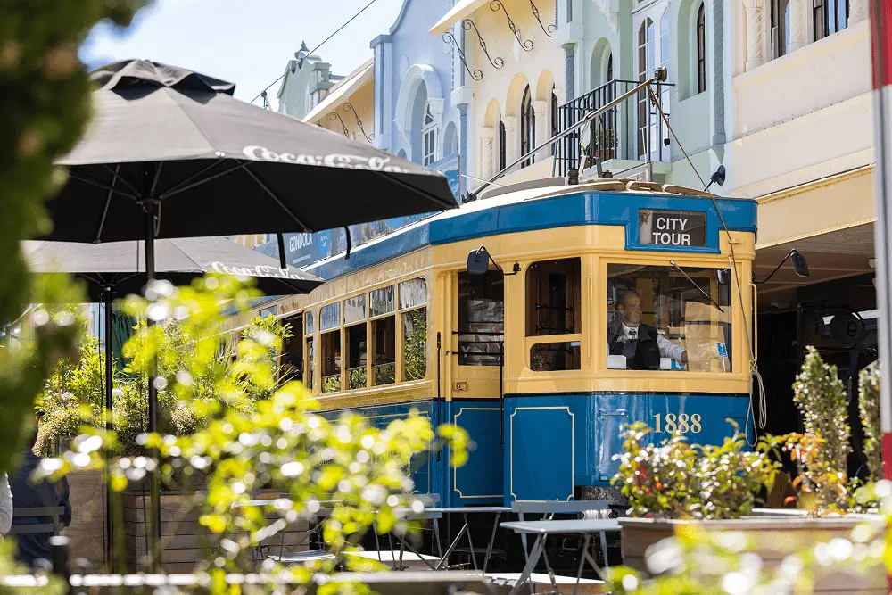 Image of tram in Christchurch