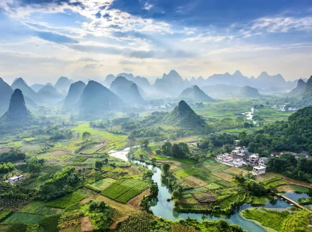 Image of the beautiful area around Yangshuo