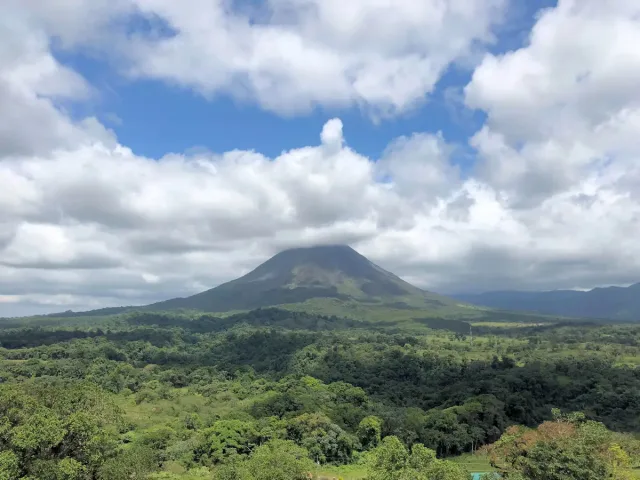 Image shows the volcano at Arenal, Costa Rica