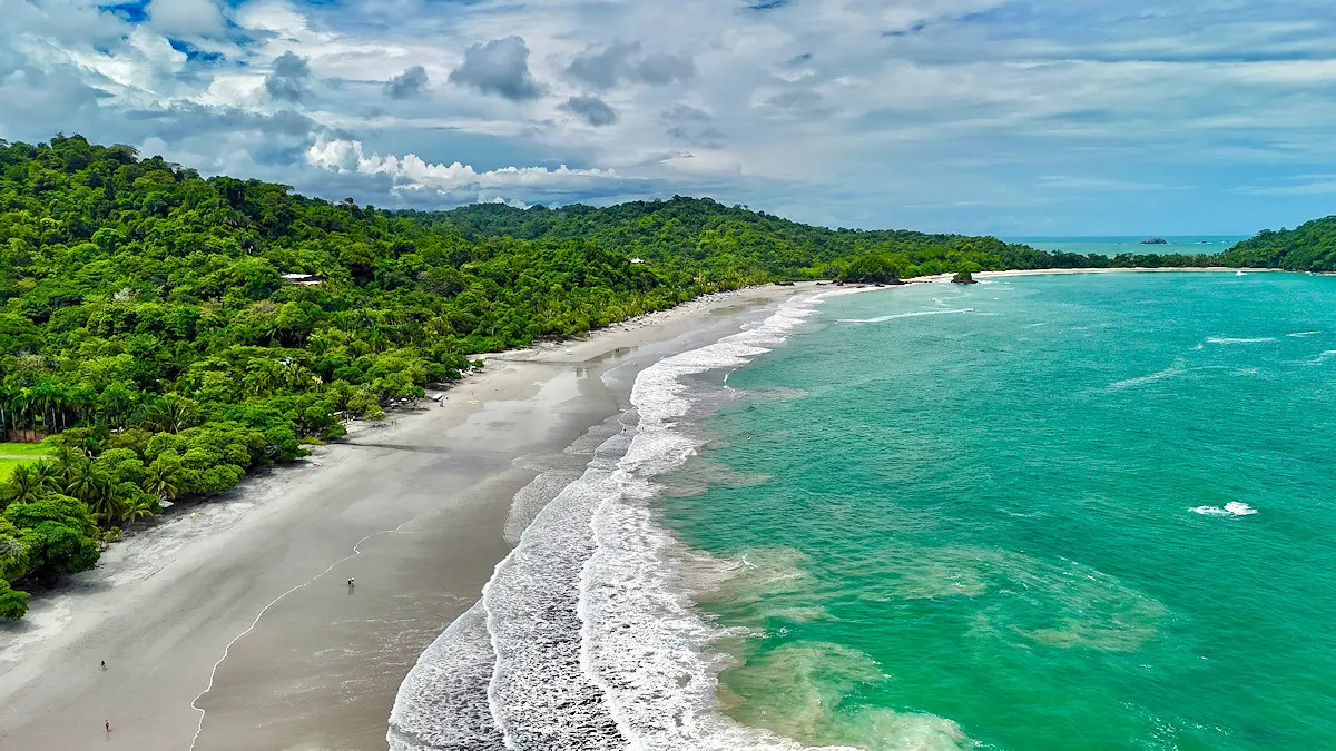 A view of the coastline at the Manual Antonio National park, Costa Rica