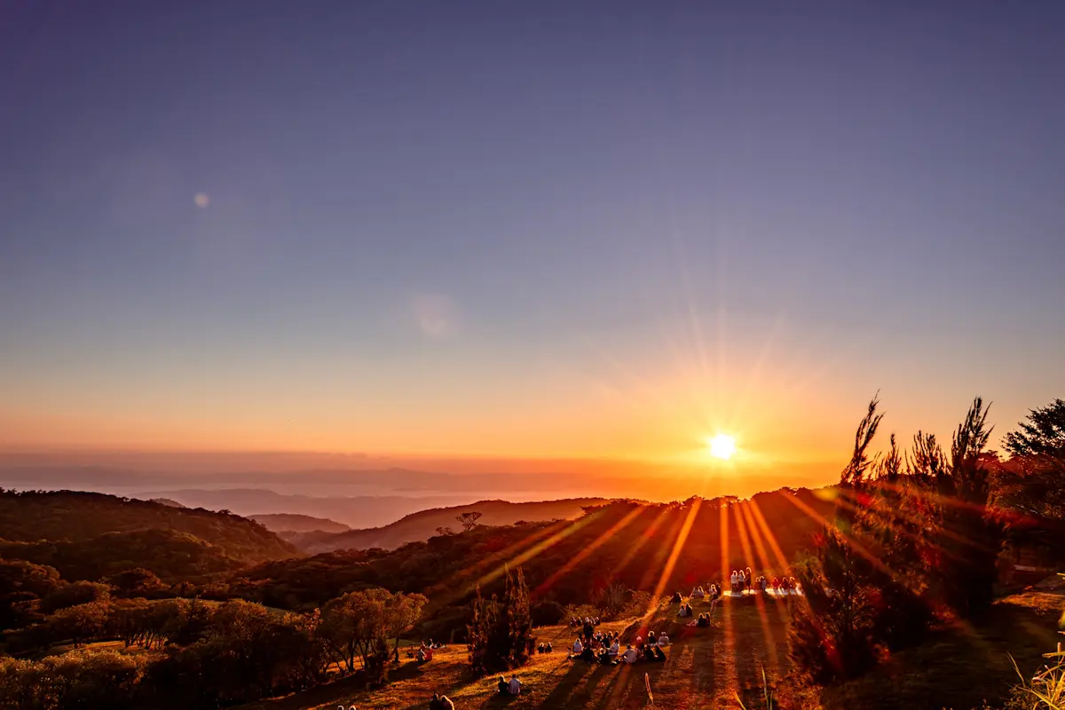 A glorious sunset over Monteverde, Costa Rica
