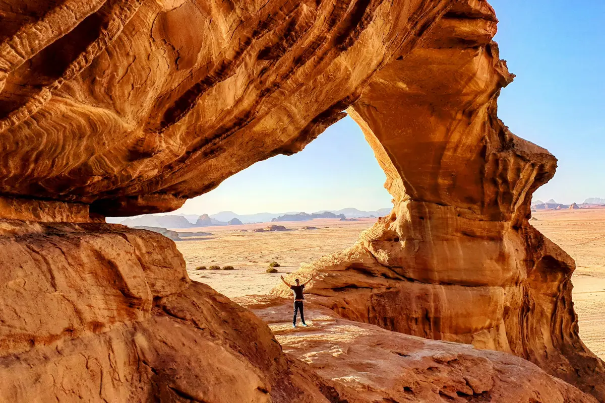 Image of the stunning landscape at Wadi Rum