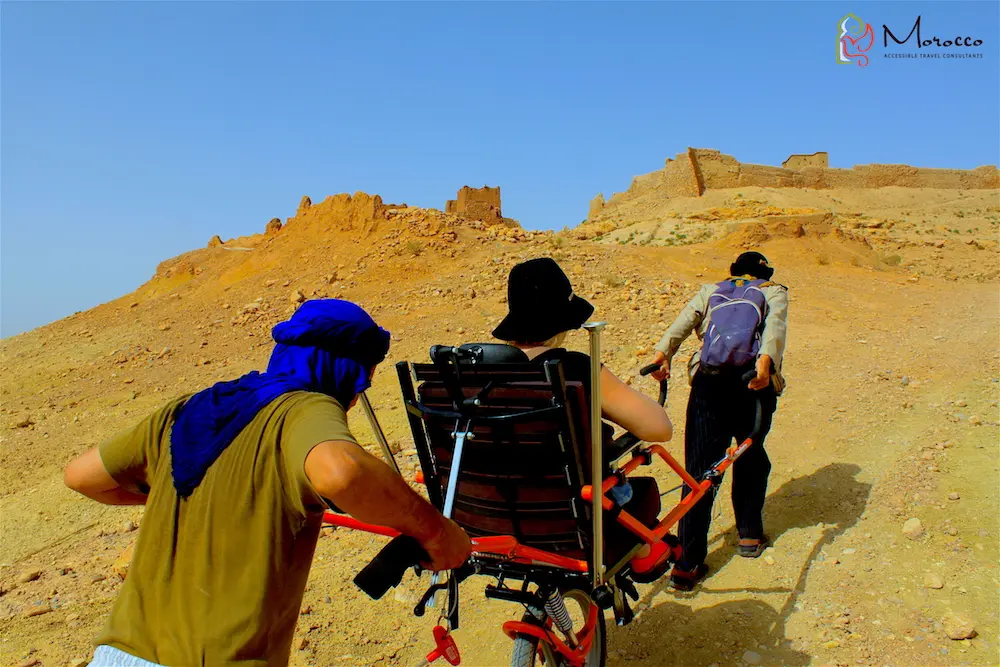 Using a Jolette to climb Ait Ben Haddou in Morocco