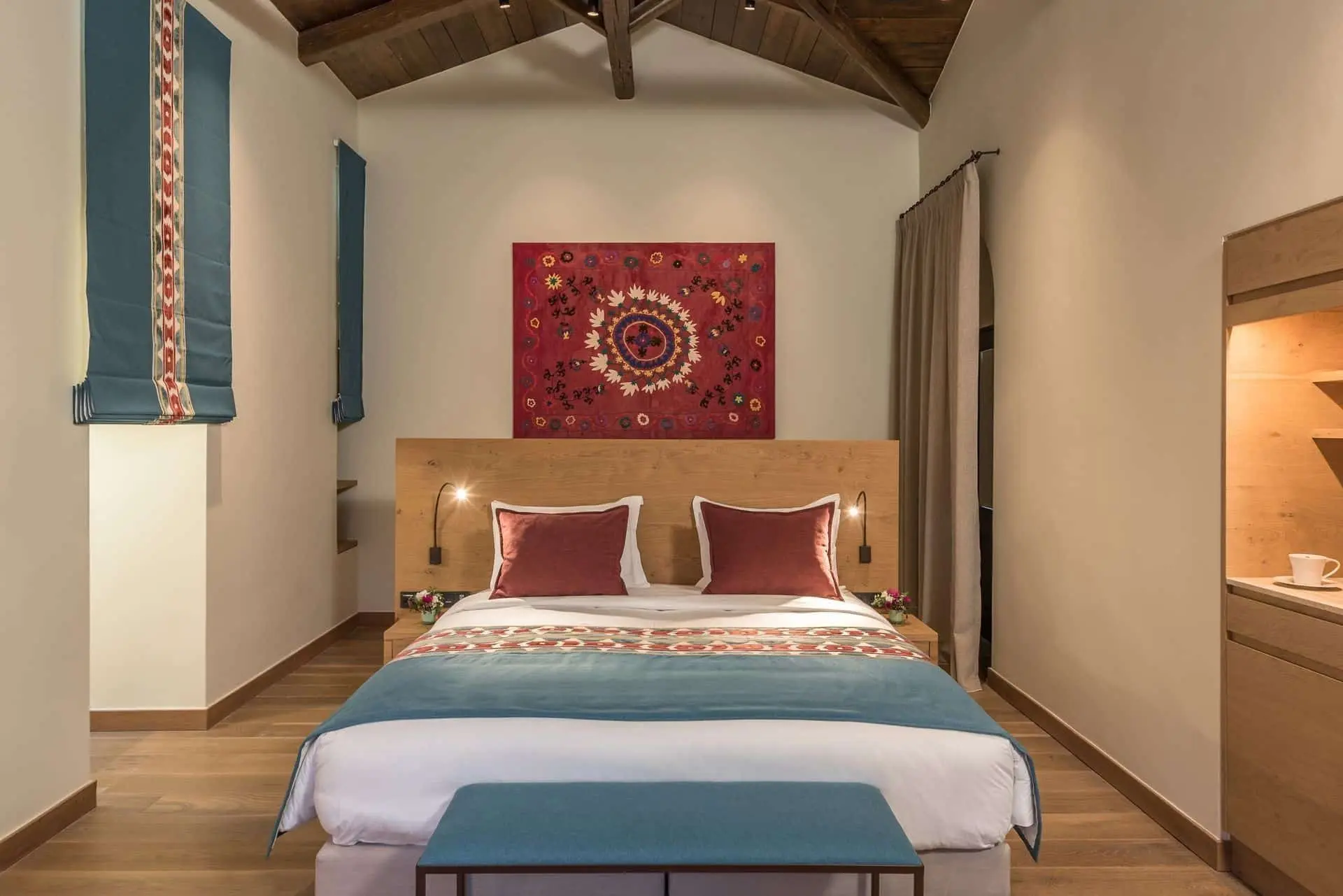 Image shows the interior of a Superior Deluxe suite at Euphoria Retreat