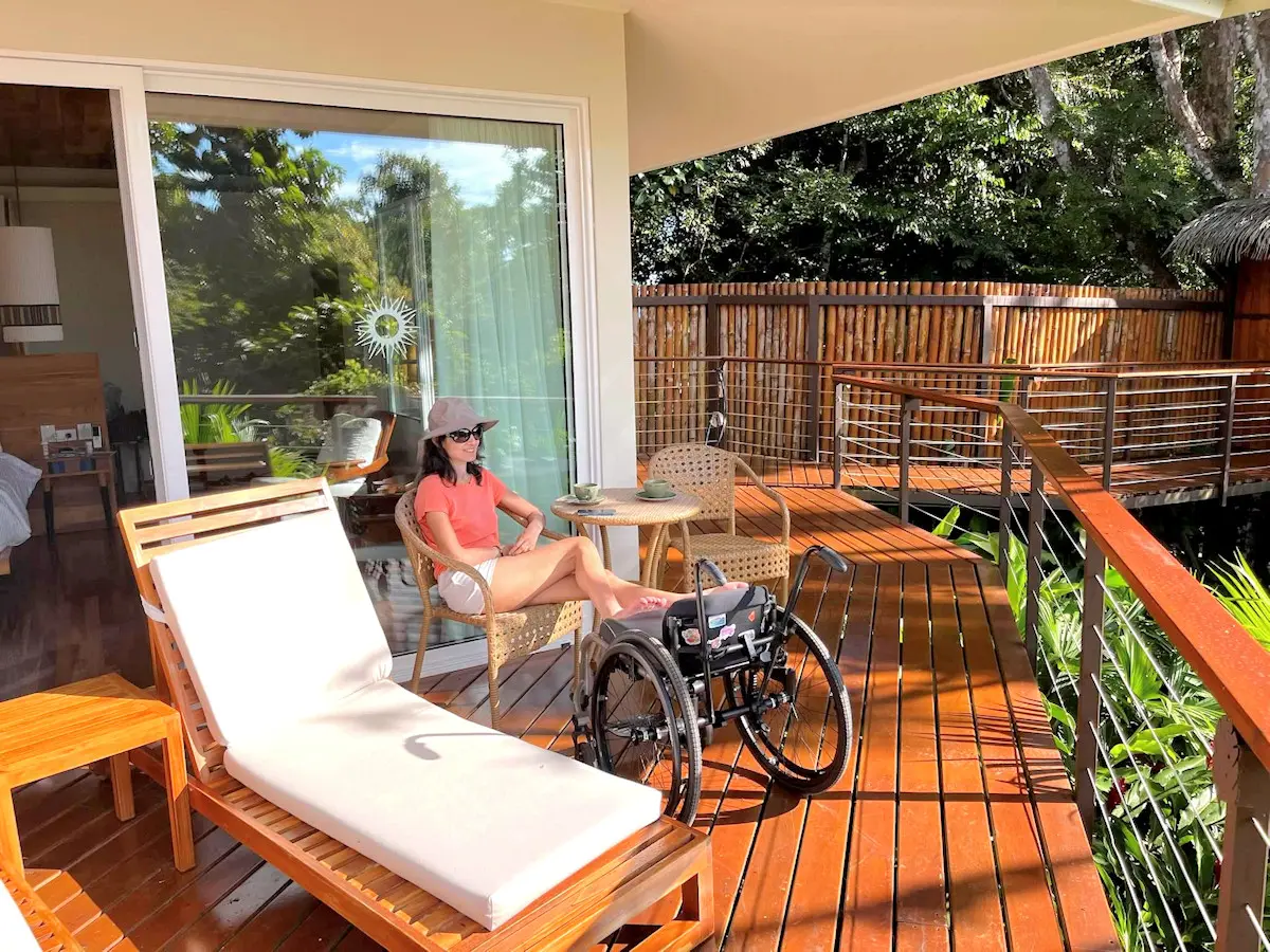 Image shows Jan Bonville enjoying a break in Costa Rica