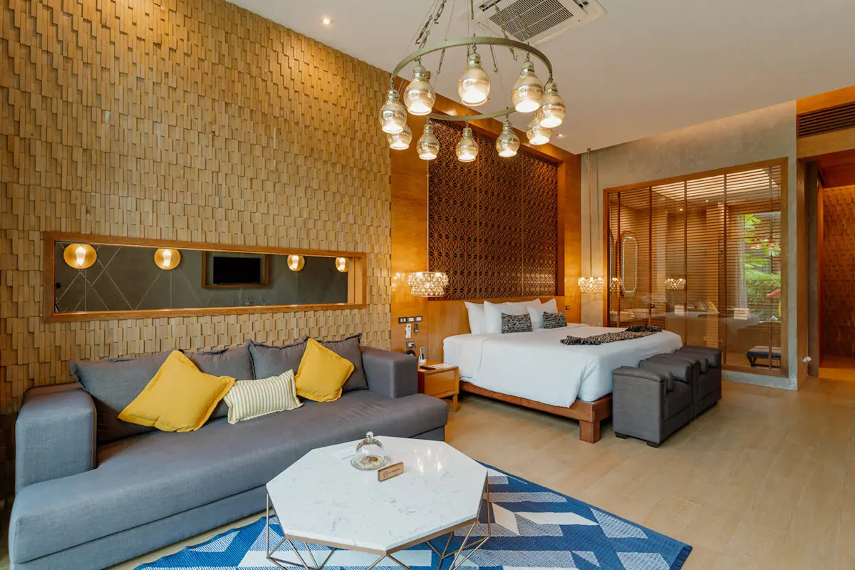 Interior of a guest villa at La Miniera Pool Villas